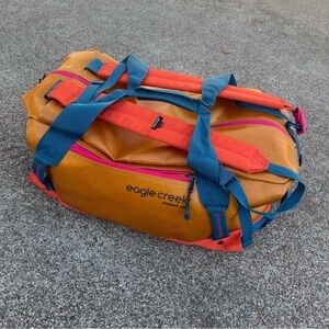 Eagle Creek MIGRATE 40L Convertible Duffel Backpack Orange Blue Water Resistant